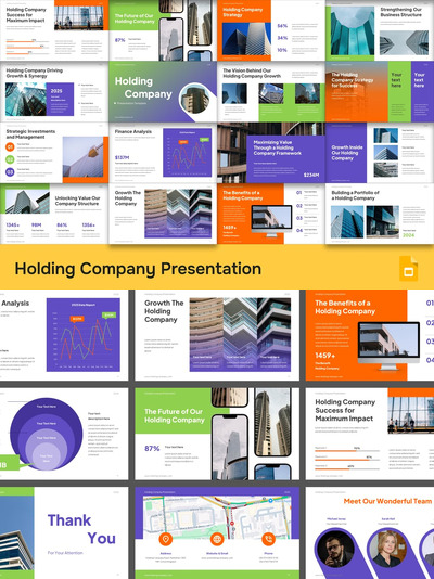 控股公司介绍PPT模板 (PPTX)