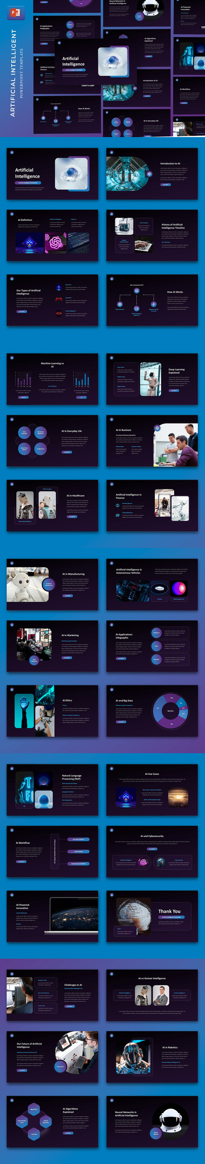 人工智能技术介绍PPT模板 (PPT)