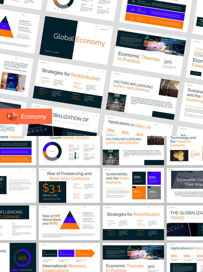 经济趋势预测PPT模板 (PPTX)