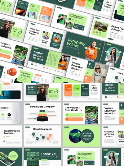 公司价值观PPT模板 (PPTX)