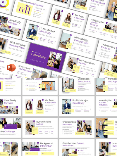 案例研究PPT模板 (PPTX)