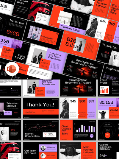 B2B 销售PPT模板 (PPTX)