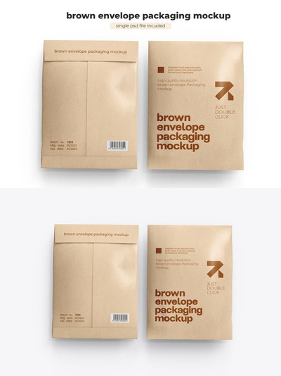 牛皮纸 C4 文件信封 (PSD)