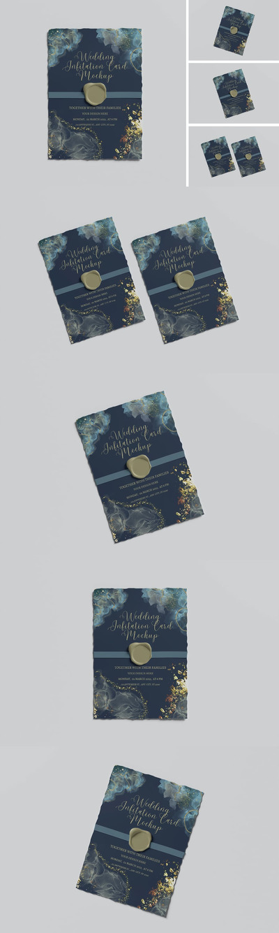 婚礼请柬样机 (PSD,PDF)