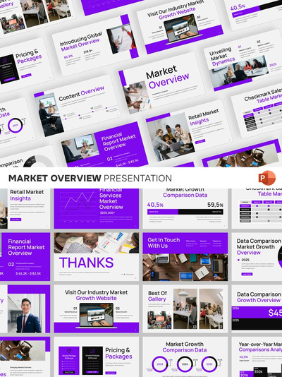 市场概况PPT模板 (PPTX)