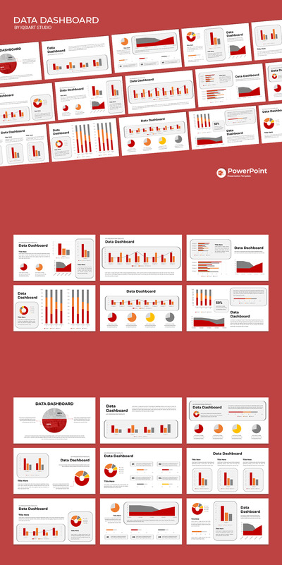 数据仪表板PPT模板 (PPTX)