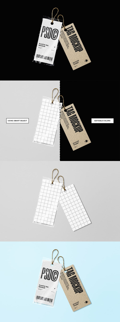 吊牌标签样机 (PSD)