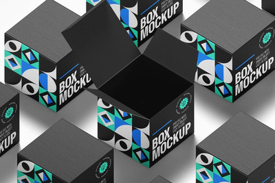 产品包装盒子样机 (PSD)