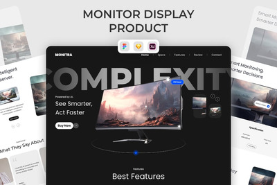 监控产品展示网页模板 (FIG,XD,SKETCH)