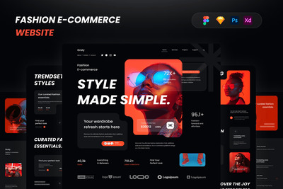 时尚电商网站网页模板 (FIG,PSD,SKETCH,XD)