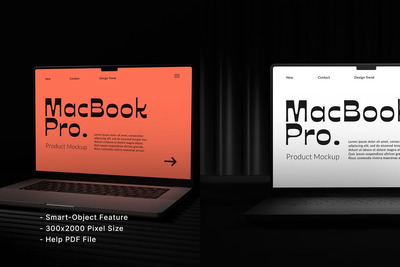 Macbook Pro 电脑显示屏 - 样机 (PDF,PSD)