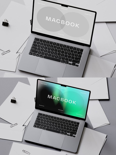 Macbook Air 电脑屏幕样机 (PSD)
