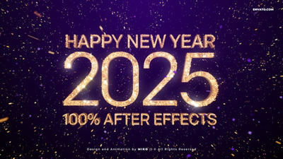 新年倒计时AE动画模板 (AEP)