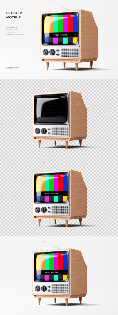 复古电视样机 (PSD)