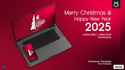 圣诞祝福及新年开场白AE动画模板 (AEP)