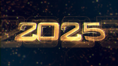 2025 年新年倒计时AE动画模板 (AEP)