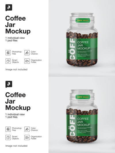 咖啡豆玻璃罐样机（PSD）