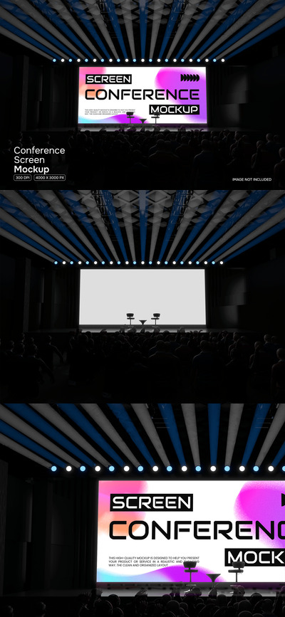 会议大屏幕样机 (PSD)