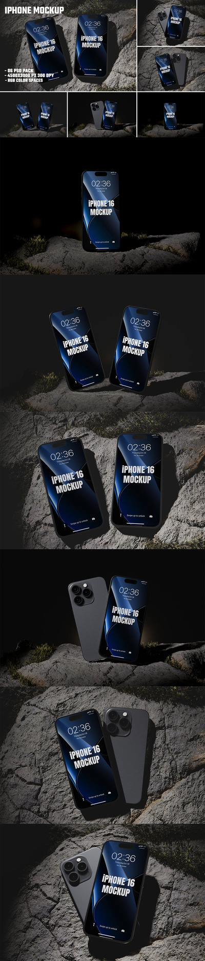 iPhone16 Pro 手机样机 (PSD)