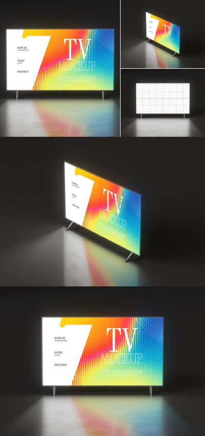 电视屏幕样机 (PSD)