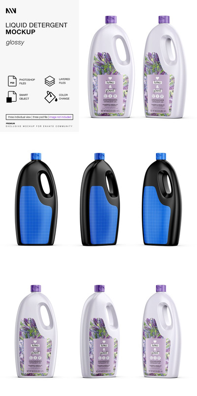 液体洗涤剂瓶样机 (PSD)