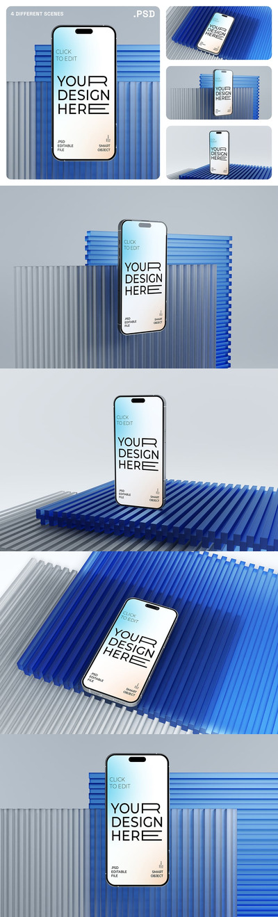 iPhone 16 手机样机 (PSD)
