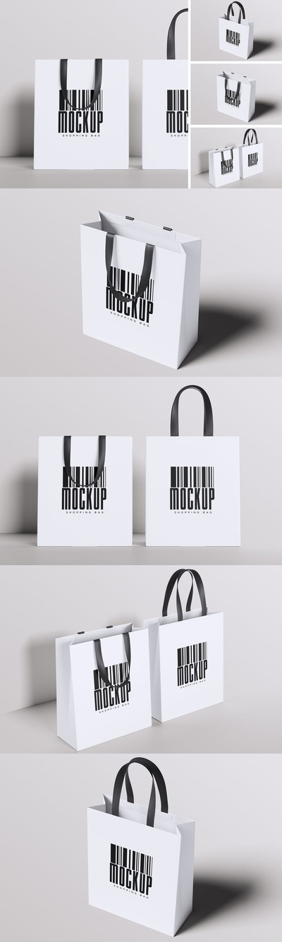 购物袋样机 (PSD,PDF)