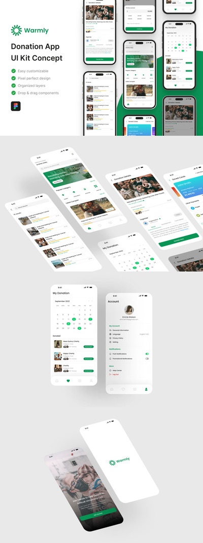 捐赠应用APP UI KIT (FIG)