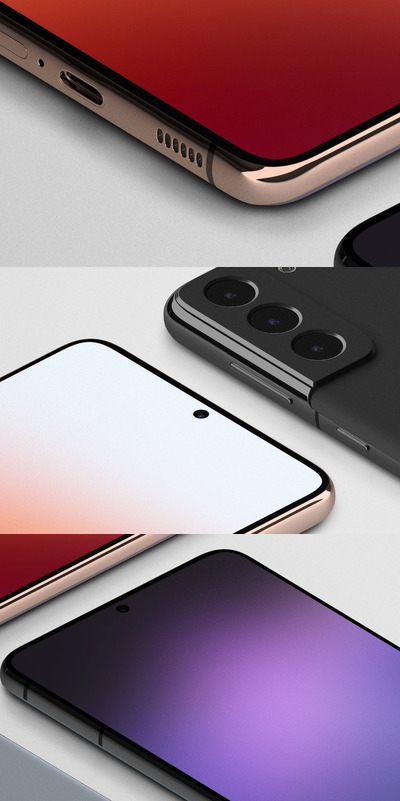 三星 Galaxy S21 手机等距样机 (PSD)