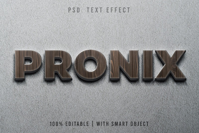 3D 木质文字效果 - 模板 (PSD,JPG)