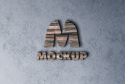 墙壁纹理中的木质标志模板 (PSD,JPG)