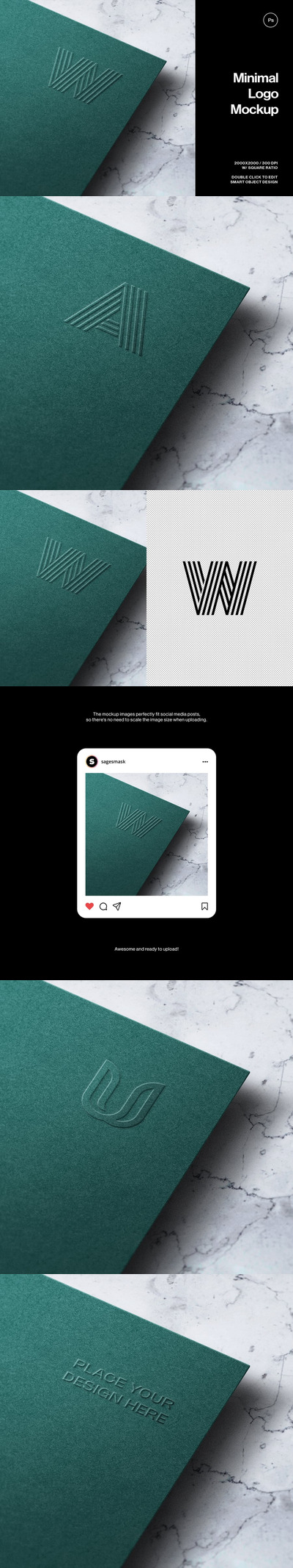 极简主义标志样机 (PSD)