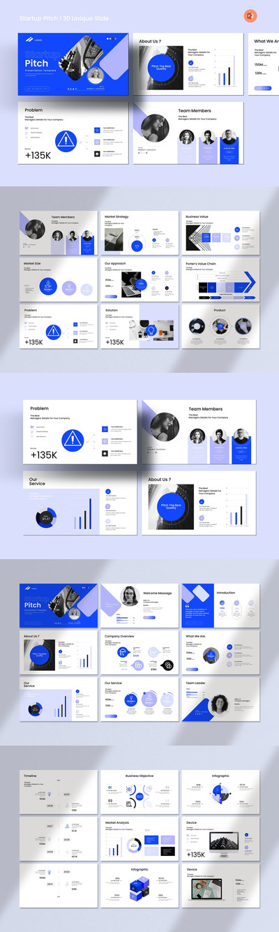 初创公司推介演示PPT模板 (PPTX)