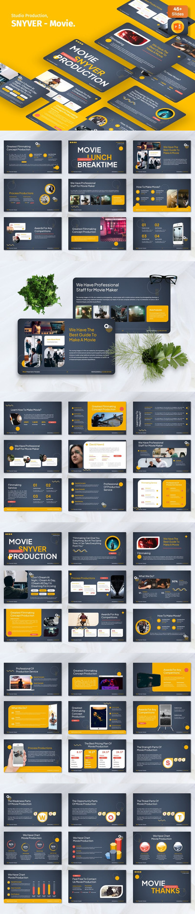 电影制作 PPT模板 (PPTX)