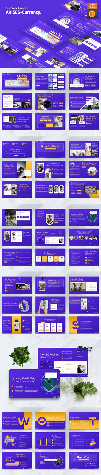 加密货币 Powerpoint 模板 (PPTX)