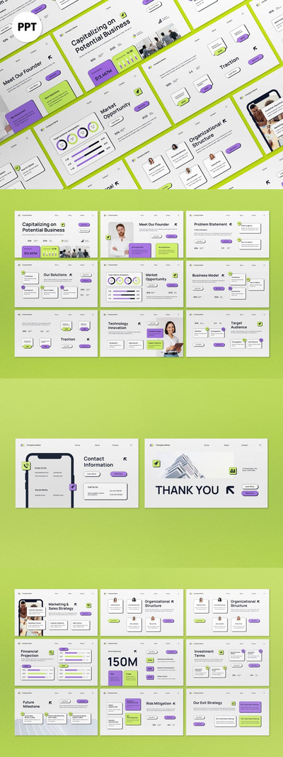 紫色Neo商业投资PPT (PPT,PPTX)