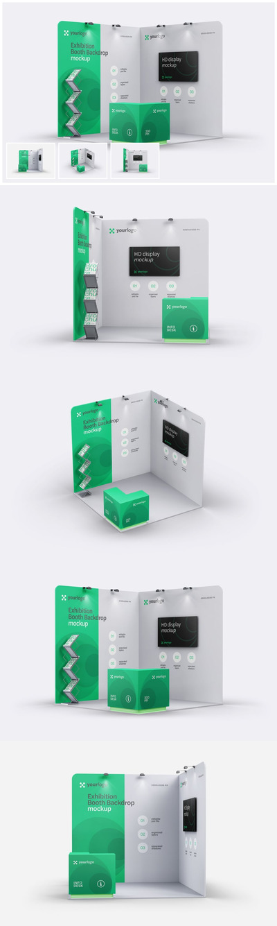 展位样机套装，展位背景 (PSD)