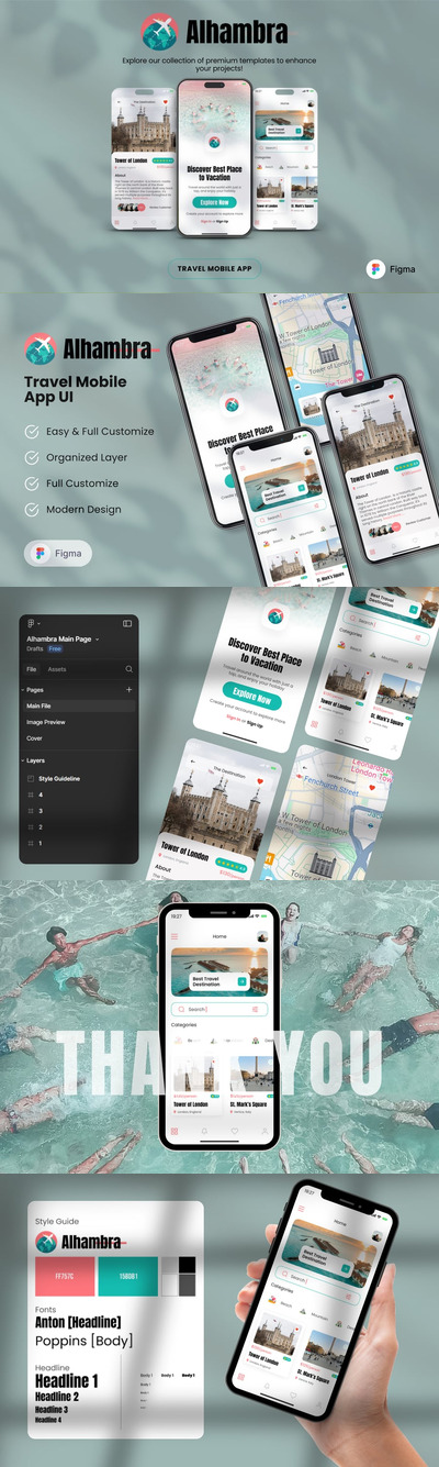 旅游移动应用APP UI KIT (FIG)