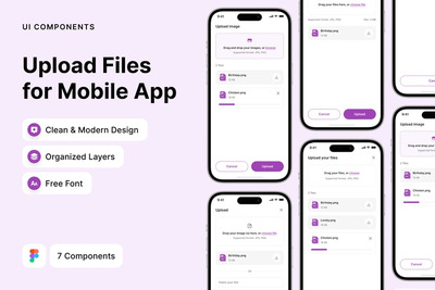 上传移动应用APP UI KIT (FIG)
