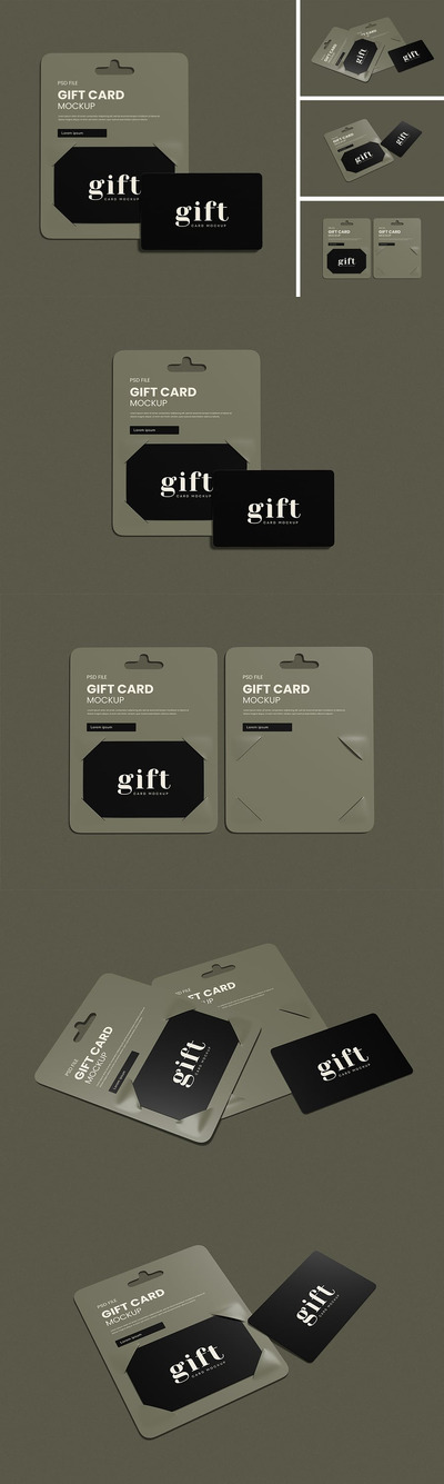 礼品卡样机 (PSD,PDF)