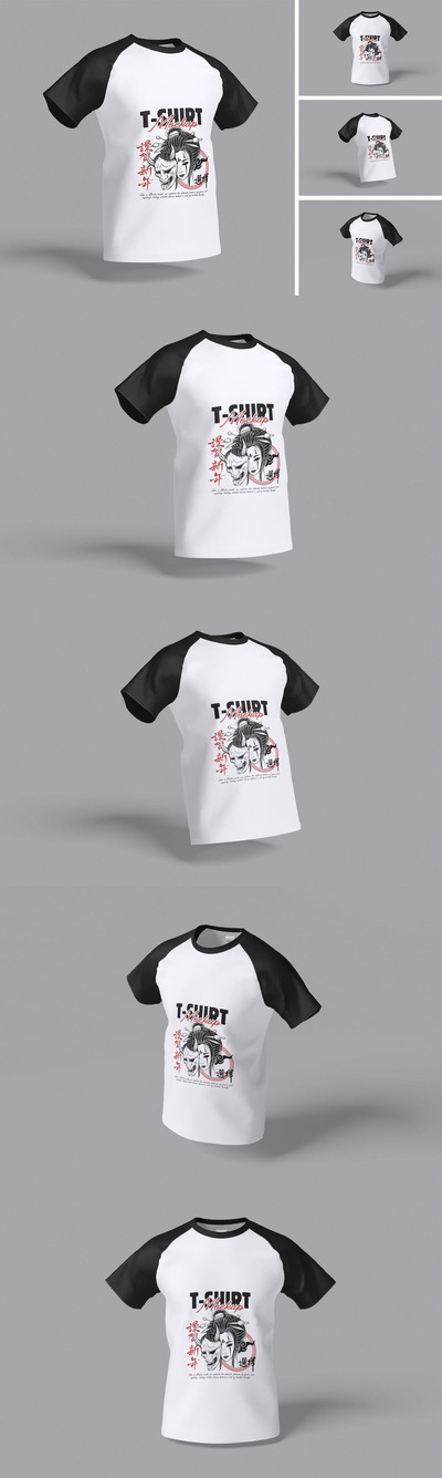 T 恤样机 (PSD,PDF)