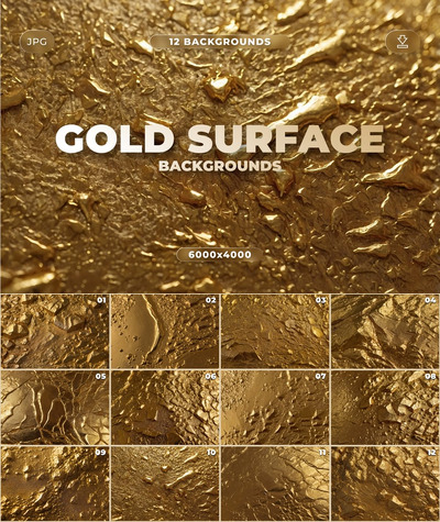 12 金色表面背景 (JPG)