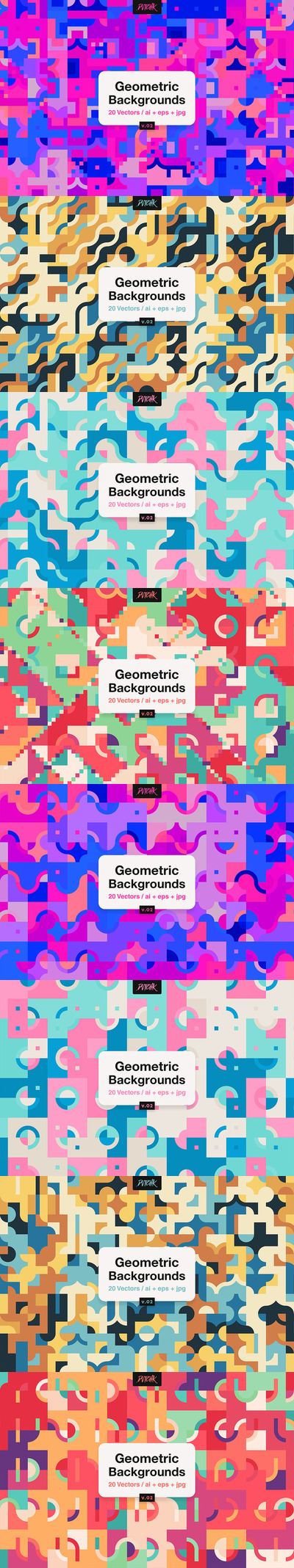 创意几何背景| V02 (AI,EPS,JPG)