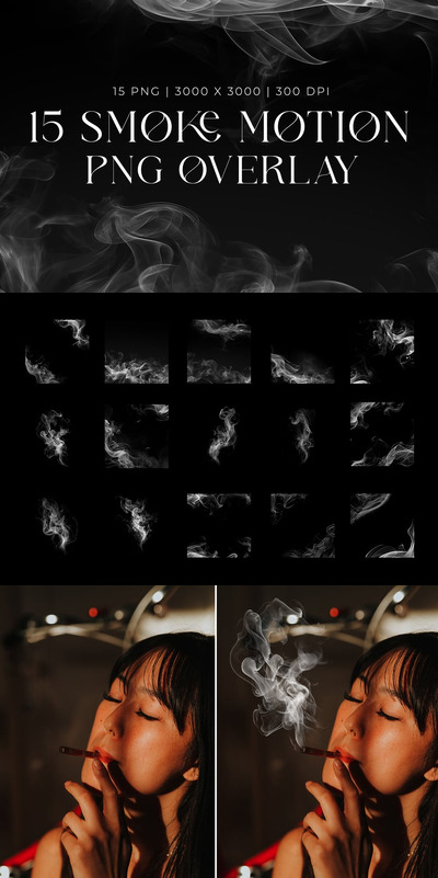 烟雾运动叠加 (PNG)
