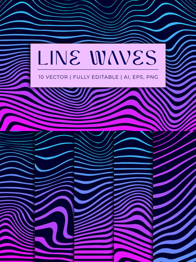 线波背景 (AI,EPS,PNG)