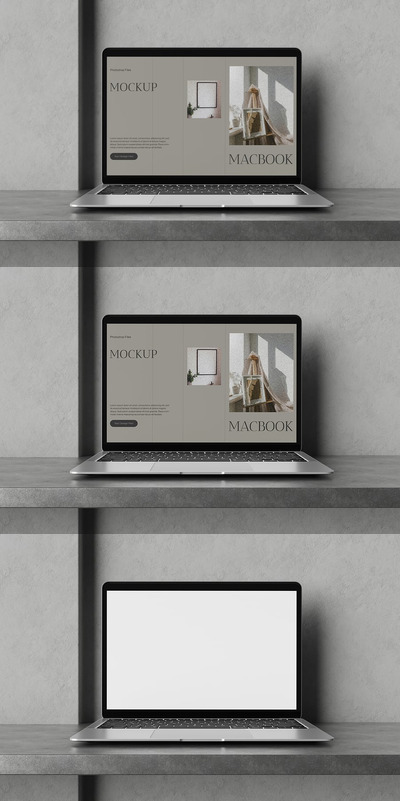 MACBOOK电脑样机 (PSD,PDF)