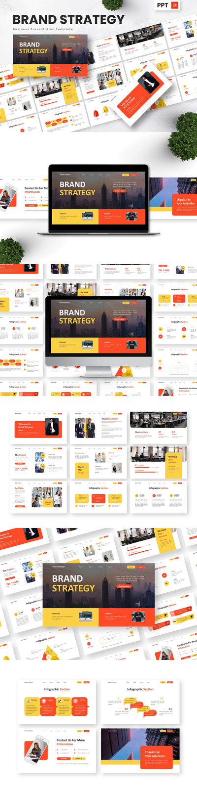 品牌战略 - 商业PPT模板 (PPTX)