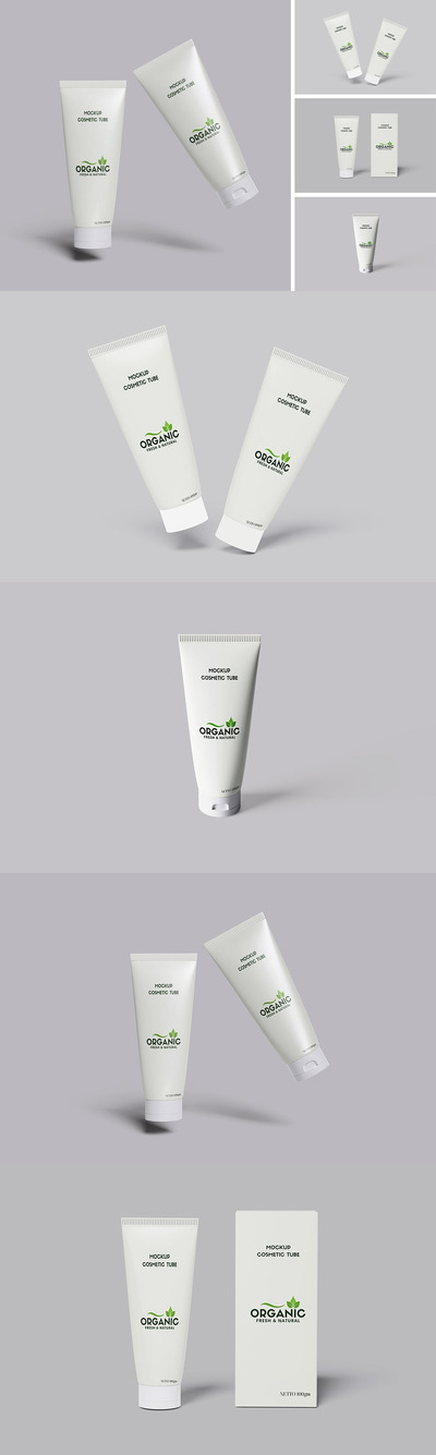 化妆品管样机 (PSD,PDF)