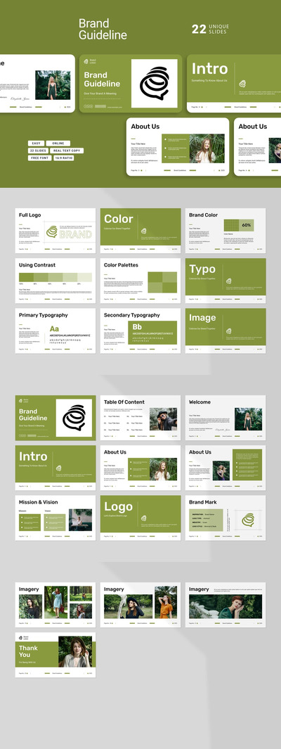 品牌指南 PPT模板 (PPTX)