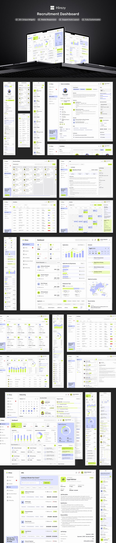 招聘仪表板网页模板 (FIG)